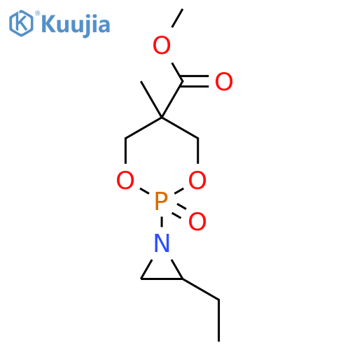 1,3,2-Dioxaphosphorinane-5-carboxylicacid, 2-(2-ethyl-1-aziridinyl)-5-methyl-, methyl ester, 2-oxide structure