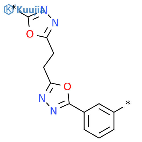 Poly(1,3,4-oxadiazole-2,5-diyl-1,2-ethanediyl-1,3,4-oxadiazole-2,5-diyl-1,3-phenylene) structure