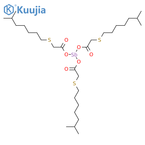 Acetic acid,2-(isooctylthio)-, 1,1',1''-stibylidyne ester structure