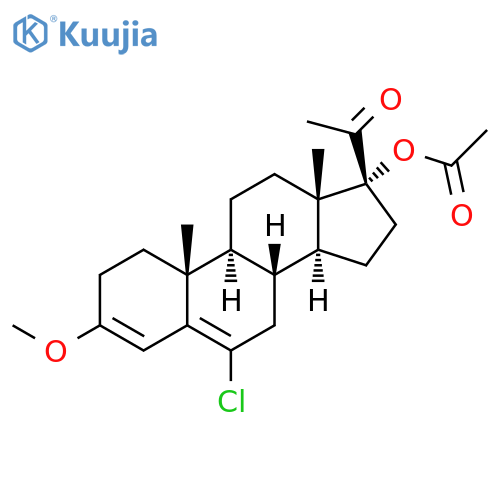 Pregna-3,5-dien-20-one, 17-(acetyloxy)-6-chloro-3-methoxy- (9CI) structure