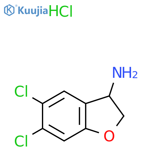 5,6-Dichloro-2,3-dihydrobenzofuran-3-amine hydrochloride structure