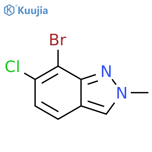 2H-Indazole, 7-bromo-6-chloro-2-methyl- structure