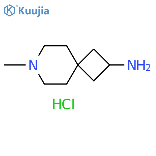 7-Azaspiro[3.5]nonan-2-amine, 7-methyl-, hydrochloride (1:2) structure