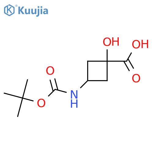 1-Hydroxy-3-[(2-methylpropan-2-yl)oxycarbonylamino]cyclobutane-1-carboxylic acid structure
