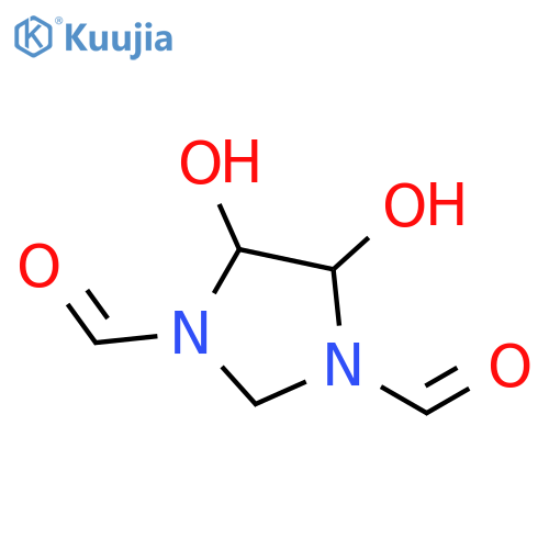 1,3-Imidazolidinedicarboxaldehyde, 4,5-dihydroxy- structure