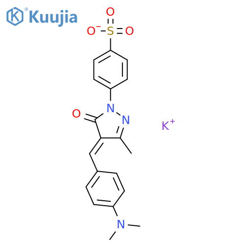Benzenesulfonic acid,4-[4-[[4-(dimethylamino)phenyl]methylene]-4,5-dihydro-3-methyl-5-oxo-1H-pyrazol-1-yl]-,potassium salt (1:1) structure