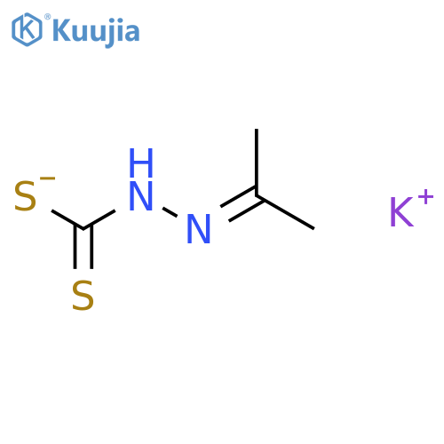 Hydrazinecarbodithioicacid, 2-(1-methylethylidene)-, potassium salt (1:1) structure