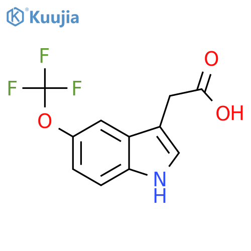 2-(5-(Trifluoromethoxy)-1H-indol-3-yl)acetic acid structure