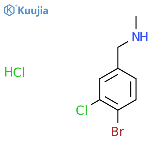 [(4-Bromo-3-chlorophenyl)methyl](methyl)amine hydrochloride structure