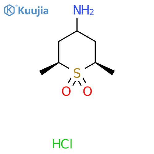 (2R,4s,6S)-4-amino-2,6-dimethyl-1lambda6-thiane-1,1-dione hydrochloride structure