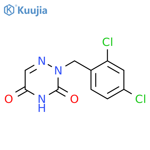 1,2,4-Triazine-3,5(2H,4H)-dione, 2-[(2,4-dichlorophenyl)methyl]- structure