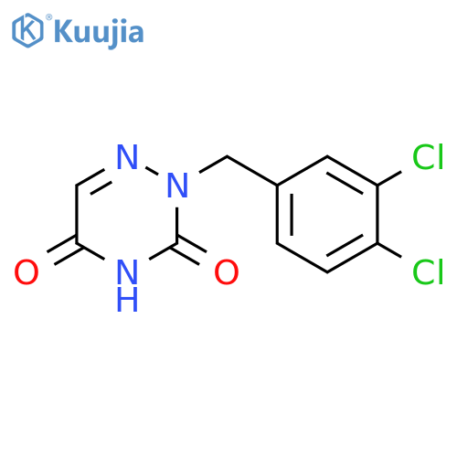 1,2,4-Triazine-3,5(2H,4H)-dione, 2-[(3,4-dichlorophenyl)methyl]- structure