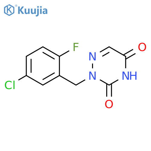 1,2,4-Triazine-3,5(2H,4H)-dione, 2-[(5-chloro-2-fluorophenyl)methyl]- structure