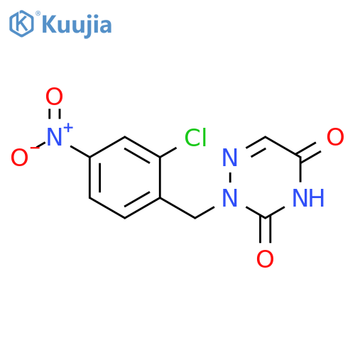 1,2,4-Triazine-3,5(2H,4H)-dione, 2-[(2-chloro-4-nitrophenyl)methyl]- structure