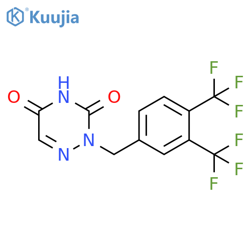 1,2,4-Triazine-3,5(2H,4H)-dione,2-[[3,4-bis(trifluoromethyl)phenyl]methyl]- structure