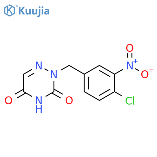 1,2,4-Triazine-3,5(2H,4H)-dione, 2-[(4-chloro-3-nitrophenyl)methyl]- structure