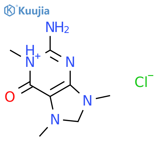 1H-Purinium, 2-amino-6,9-dihydro-1,7,9-trimethyl-6-oxo-, chloride structure