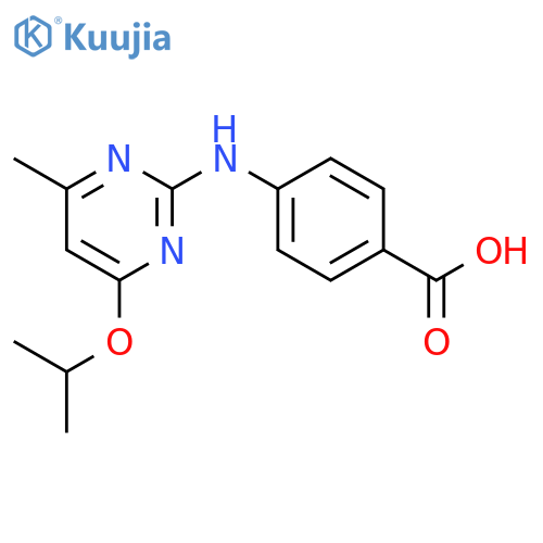 Benzoic acid, 4-[[4-methyl-6-(1-methylethoxy)-2-pyrimidinyl]amino]- structure