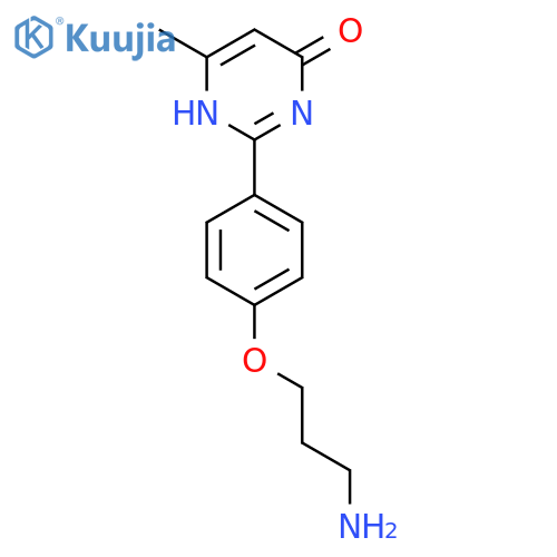 4(1H)-Pyrimidinone, 2-[4-(3-aminopropoxy)phenyl]-6-methyl- structure