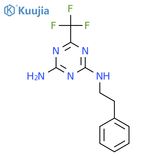 1,3,5-Triazine-2,4-diamine,N2-(2-phenylethyl)-6-(trifluoromethyl)- structure