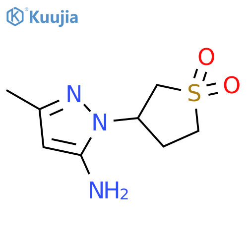3-(5-amino-3-methyl-1H-pyrazol-1-yl)-1λ?-thiolane-1,1-dione structure