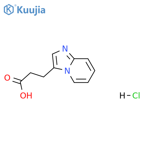 Imidazo[1,2-a]pyridine-3-propanoic acid, hydrochloride (1:1) structure