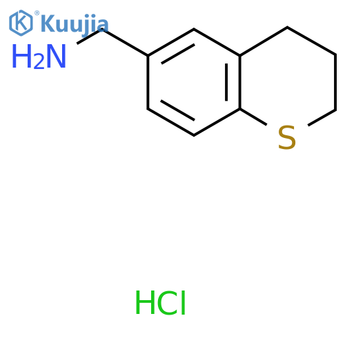 (3,4-dihydro-2H-1-benzothiopyran-6-yl)methanamine hydrochloride structure