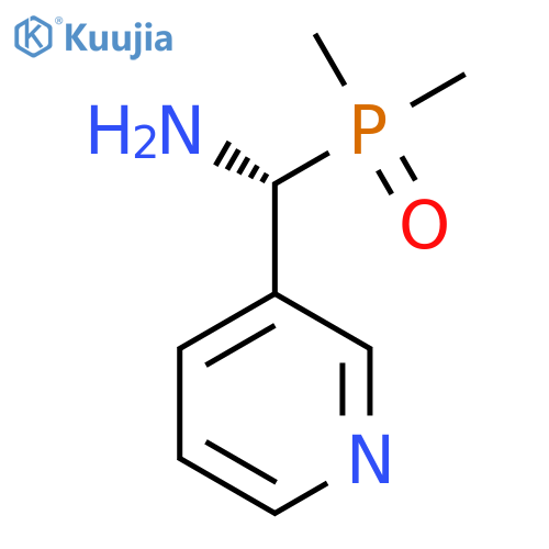 (1R)-1-(dimethylphosphoryl)-1-(pyridin-3-yl)methanamine structure