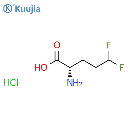 (2S)-2-amino-5,5-difluoropentanoic acid hydrochloride structure