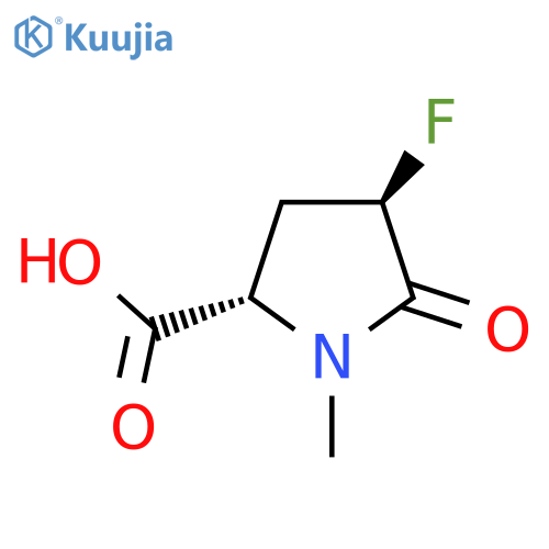 (2S,4R)-4-fluoro-1-methyl-5-oxopyrrolidine-2-carboxylic acid structure