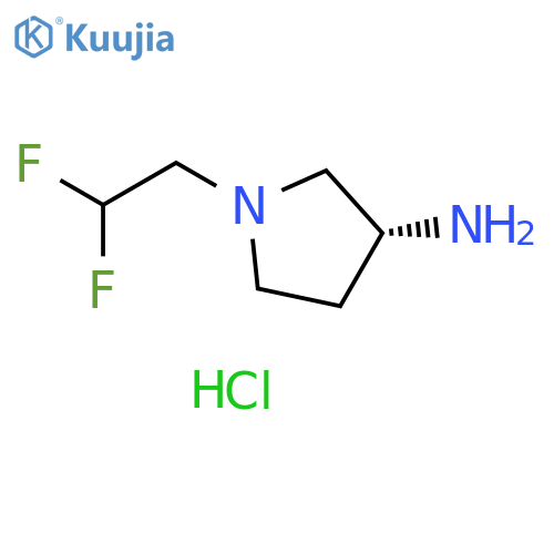 3-Pyrrolidinamine, 1-(2,2-difluoroethyl)-, hydrochloride (1:2), (3R)- structure