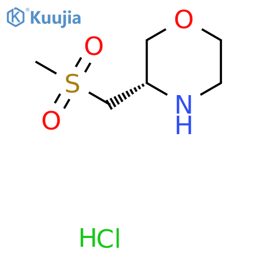 (3S)-3-(methanesulfonylmethyl)morpholine hydrochloride structure