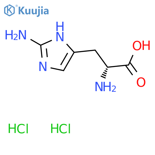 (2R)-2-amino-3-(2-amino-1H-imidazol-4-yl)propanoic acid dihydrochloride structure