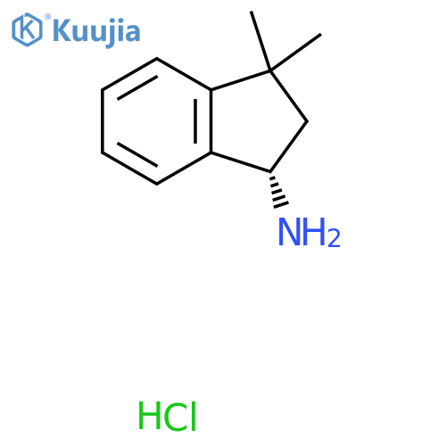 (1S)-3,3-dimethyl-2,3-dihydro-1H-inden-1-amine hydrochloride structure