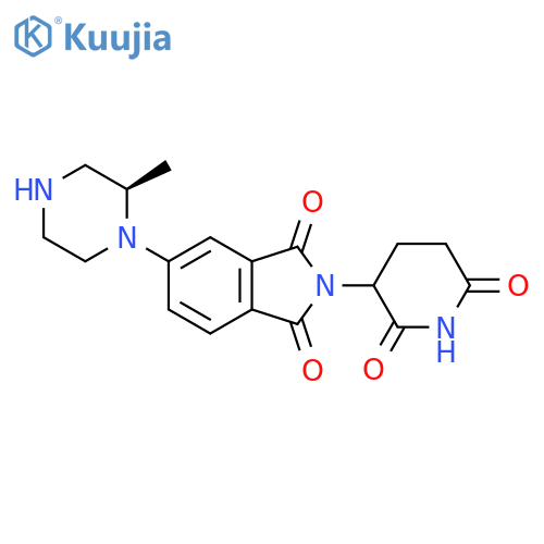 2-(2,6-dioxopiperidin-3-yl)-5-(2R)-2-methylpiperazin-1-yl-2,3-dihydro-1H-isoindole-1,3-dione structure