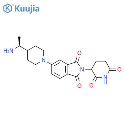 5-{4-(1S)-1-aminoethylpiperidin-1-yl}-2-(2,6-dioxopiperidin-3-yl)-2,3-dihydro-1H-isoindole-1,3-dione structure