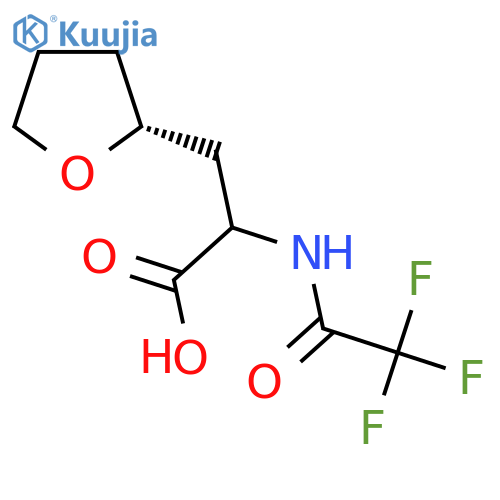 3-(2R)-oxolan-2-yl-2-(2,2,2-trifluoroacetamido)propanoic acid structure