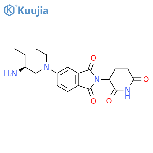 5-{(2S)-2-aminobutyl(ethyl)amino}-2-(2,6-dioxopiperidin-3-yl)-2,3-dihydro-1H-isoindole-1,3-dione structure