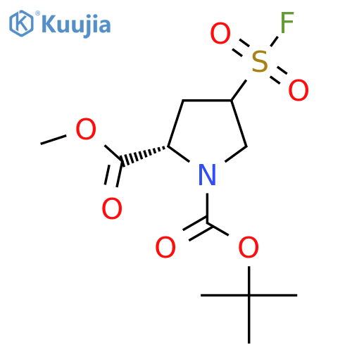 1-tert-butyl 2-methyl (2S)-4-(fluorosulfonyl)pyrrolidine-1,2-dicarboxylate structure