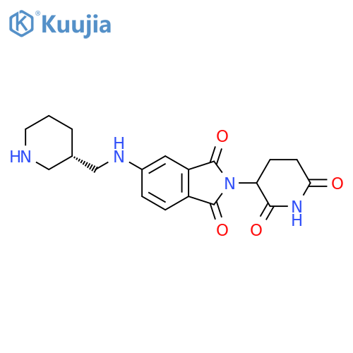 2-(2,6-dioxopiperidin-3-yl)-5-({(3S)-piperidin-3-ylmethyl}amino)-2,3-dihydro-1H-isoindole-1,3-dione structure