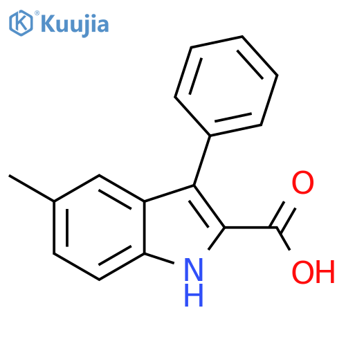 5-Methyl-3-phenyl-1 H -indole-2-carboxylic acid structure