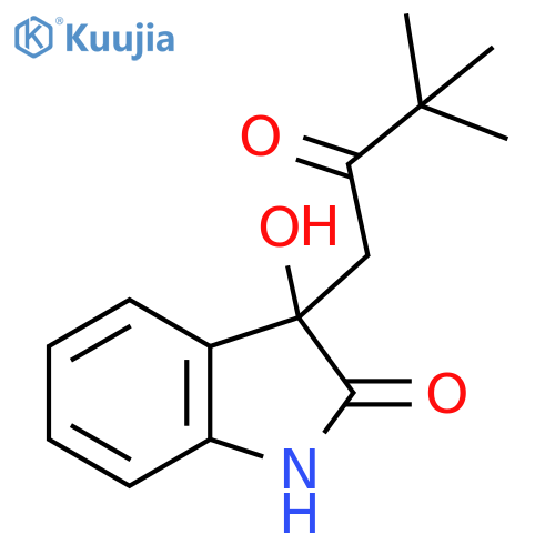 2H-Indol-2-one, 3-(3,3-dimethyl-2-oxobutyl)-1,3-dihydro-3-hydroxy- structure
