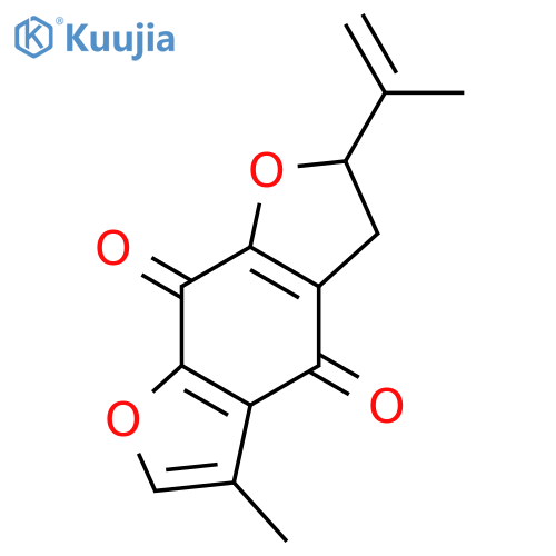 Benzo[1,2-b:5,4-b']difuran-4,8-dione,2,3-dihydro-5-methyl-2-(1-methylethenyl)-, (-)- (9CI) structure