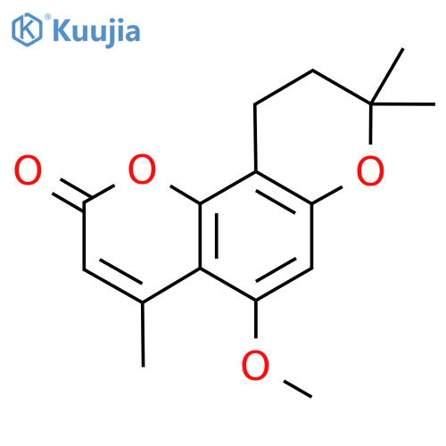 5-Methoxy-4,8,8-trimethyl-9,10-dihydro-2H,8H-pyrano2,3-fchromen-2-one structure