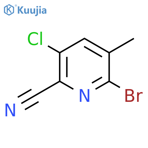 6-Bromo-3-chloro-5-methylpyridine-2-carbonitrile structure