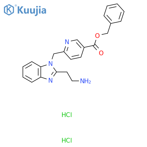 Benzyl 6-((2-(2-aminoethyl)-1H-benzo[d]imidazol-1-yl)methyl)nicotinate dihydrochloride structure