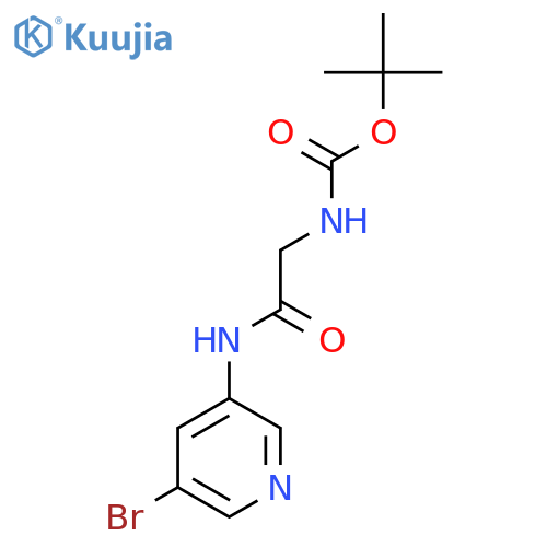 tert-butyl N-{[(5-bromopyridin-3-yl)carbamoyl]methyl}carbamate structure
