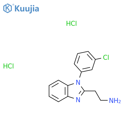 2-1-(3-chlorophenyl)-1H-1,3-benzodiazol-2-ylethan-1-amine dihydrochloride structure