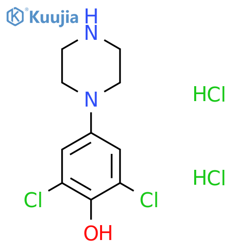 2,6-Dichloro-4-(piperazin-1-yl)phenol dihydrochloride structure