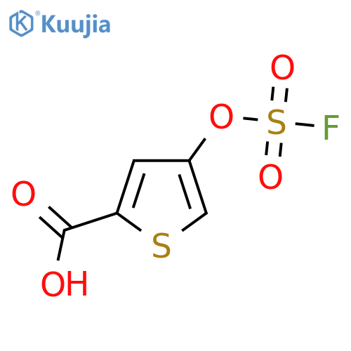 4-((Fluorosulfonyl)oxy)thiophene-2-carboxylic acid structure